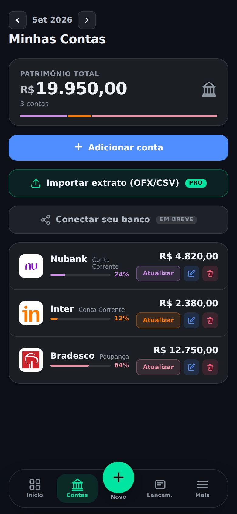 Contas no Tem Saldo (celular)