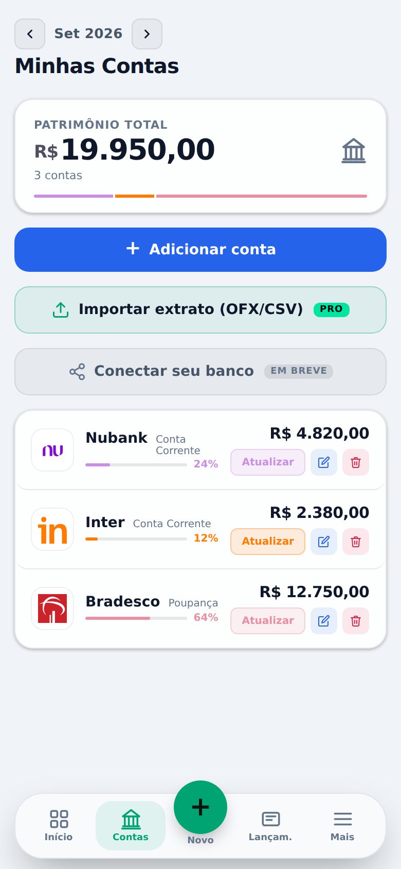 Contas no Tem Saldo (celular)